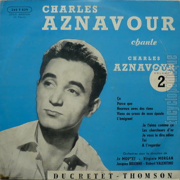 [Pochette de Chante Charles Aznavour - volume 2 (Charles AZNAVOUR)]