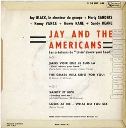 [Pochette de JAY and the AMERICANS -  Sans voir que je suis l  (Les FRANCOPHILES) - verso]