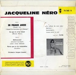 [Pochette de Un premier amour (Jacqueline NÉRO) - verso]