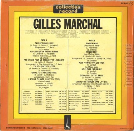 [Pochette de Collection record - Gilles Marchal (Gilles MARCHAL) - verso]