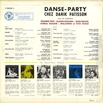 [Pochette de Danse party chez Danik Patisson (DANSE PARTY CHEZ…) - verso]