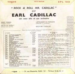 [Pochette de Rock’n’roll (Earl CADILLAC) - verso]