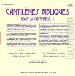[Pochette de Cantilnes bibliques pour la catchse - 1 (RELIGION) - verso]