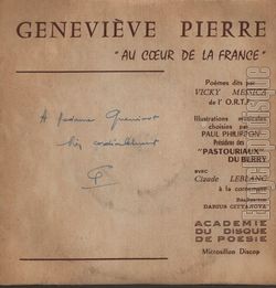 [Pochette de Genevive Pierre - Au cœur de la France (DICTION)]