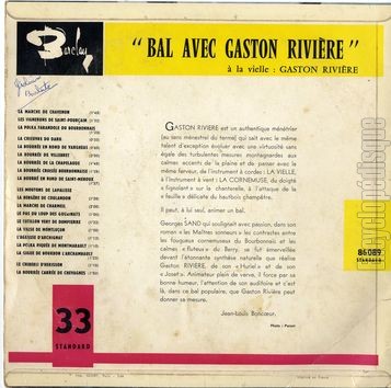 [Pochette de Bal avec Gaston Rivire (Gaston RIVIRE) - verso]