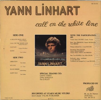 [Pochette de Call on the white line (Yann LINHART) - verso]