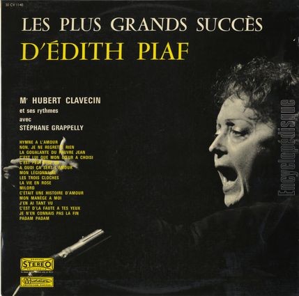 [Pochette de Les plus grands succs d’dith Piaf (Mr Hubert CLAVECIN et ses rythmes avec Stphane GRAPELLY)]