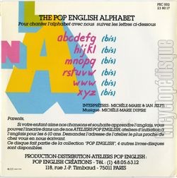 [Pochette de Pop english - L’alphabet en anglais en chansons (Michèle-Marie et Ian JELFS) - verso]