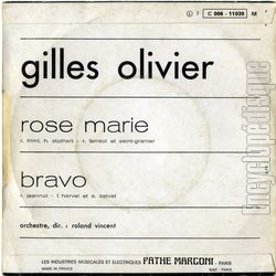 [Pochette de Rose Marie / Bravo (Gilles OLIVIER) - verso]
