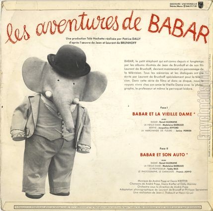 [Pochette de Les aventures de Babar "Babar et la vieille dame" / "Babar et son automobile" (T.V. (Tlvision)) - verso]