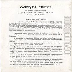 [Pochette de Cantiques bretons (Yvon LE MARC’HADOUR) - verso]