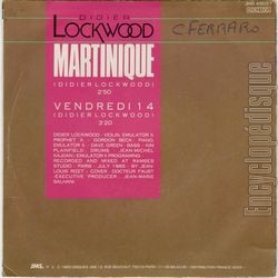 [Pochette de Martinique (Didier LOCKWOOD) - verso]
