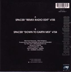 [Pochette de Spacer (remix 1992) (SHEILA B. DEVOTION) - verso]