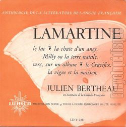 [Pochette de Anthologie de la littrature de langue franaise : Lamartine (DICTION)]