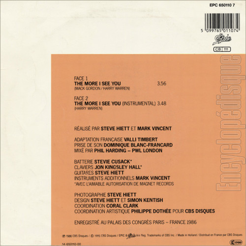 The more I see you - VALLI (verso)