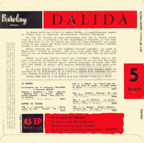 Le ranch de Maria - N%B05%20-%20DALIDA%20(verso)