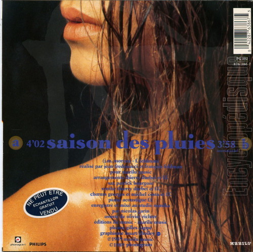 Saison des pluies - Fanny GARDEL (verso)