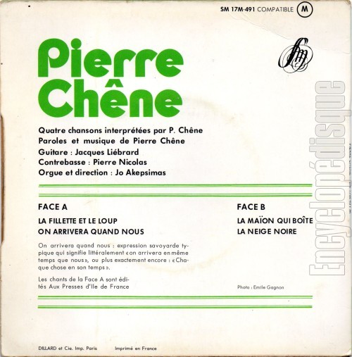 La fillette et le loup - Pierre CH�NE (verso)