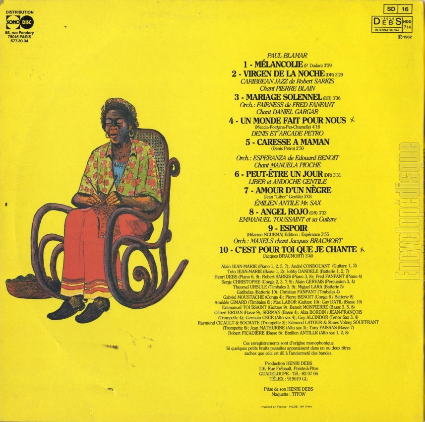 Le bon vieux temps en compagnie de Jocelyn Valla - COMPILATION (verso)