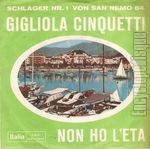 [Pochette de Non ho l’eta (Gigliola CINQUETTI)]