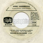 [Pochette de Ballade en novembre (Anne VANDERLOVE)]