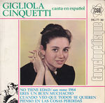 [Pochette de No tiende edad "Non ho l’eta" (Gigliola CINQUETTI)]