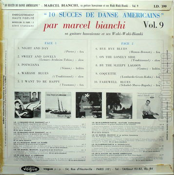 [Pochette de 10 succs de danse amricains (Marcel BIANCHI) - verso]