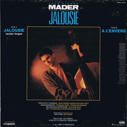 [Pochette de Jalousie (Jean-Pierre MADER) - verso]