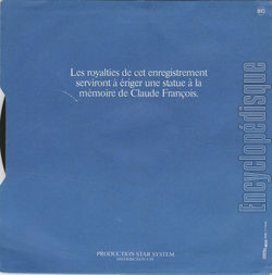 [Pochette de Adieu Cloclo (Les FANS DE CLOCLO) - verso]