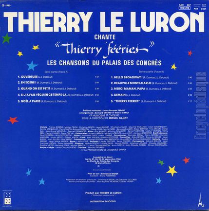 [Pochette de Thierry fries (Thierry LE LURON) - verso]