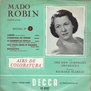 [Pochette de Rcital N 1 (Mado ROBIN)]