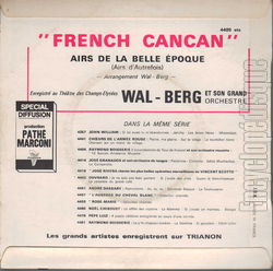 [Pochette de French cancan - Les plus beaux airs de la Belle poque 1900 (WAL-BERG) - verso]