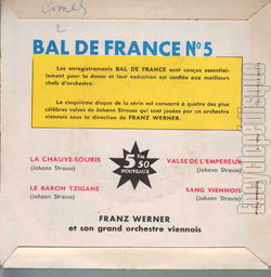 [Pochette de Bal de France n 5 (BAL DE FRANCE) - verso]