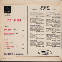 [Pochette de C’est si bon (Jean GRARD) - verso]