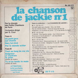 [Pochette de La chanson de Jackie n1 (La CHANSON DE JACKIE) - verso]