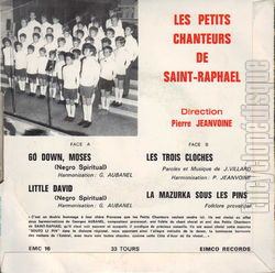 [Pochette de Go down, Moses (Les PETITS CHANTEURS DE SAINT-RTAPHAL) - verso]