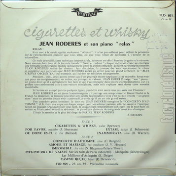 [Pochette de Cigarette et whisky (Jean RODERS) - verso]