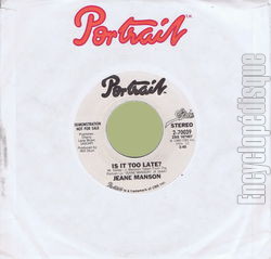 [Pochette de Is it too late ? (Jeane MANSON)]