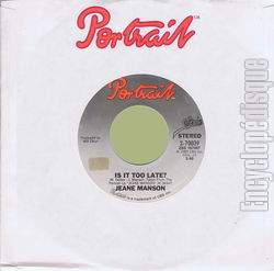 [Pochette de Is it too late ? (Jeane MANSON)]