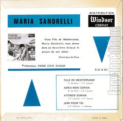 [Pochette de Fille de Mditerranne (Maria SANDRELLI) - verso]