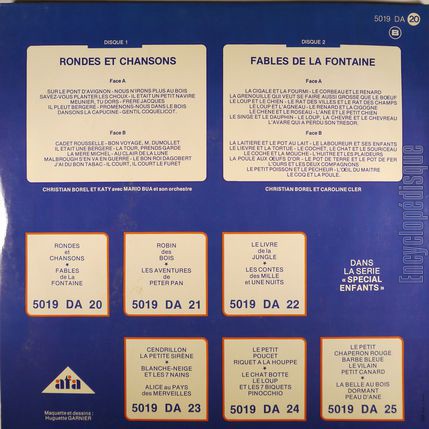 [Pochette de Spcial enfants n 1 "Rondes & chansons / Fables de La Fontaine" (JEUNESSE) - verso]