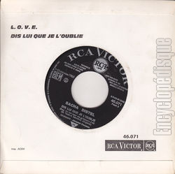 [Pochette de L.O.V.E / Dis-lui que je l’oublie (Sacha DISTEL) - verso]