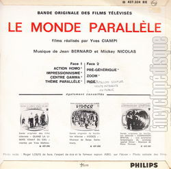 [Pochette de Le monde parallle (T.V. (Tlvision)) - verso]