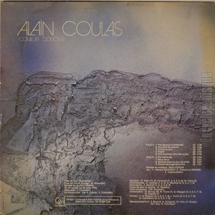 [Pochette de Couleur douceur (Alain COULAS) - verso]