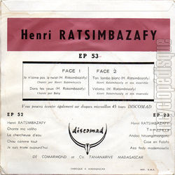 [Pochette de Je n’aime pas le twist (Henri RATSIMBAFAZY) - verso]