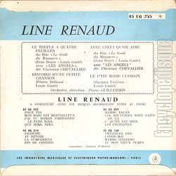 [Pochette de Le trfle  4 feuilles (Line RENAUD) - verso]