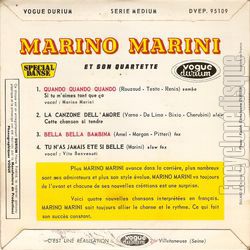 [Pochette de Marino Marini - �&nbsp;Quando quando quando&nbsp;� (Les FRANCOPHILES) - verso]