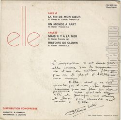 [Pochette de Chante Francis Lai (Carole VERNAY) - verso]