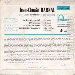 [Pochette de La sirne a sonn (Jean-Claude DARNAL) - verso]