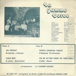 [Pochette de Un enfant (La GAMME DORE) - verso]
